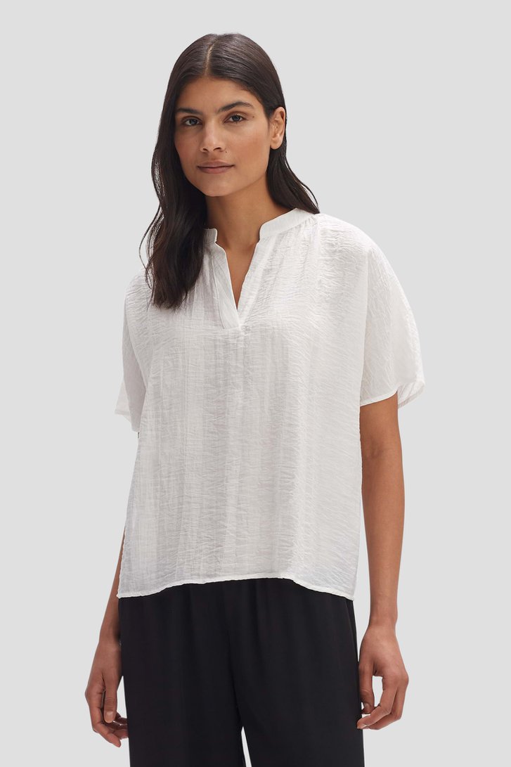 Witte blouse met korte mouwen van Opus voor Dames