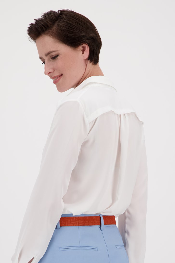 Witte blouse met lange mouwen van D'Auvry voor Dames
