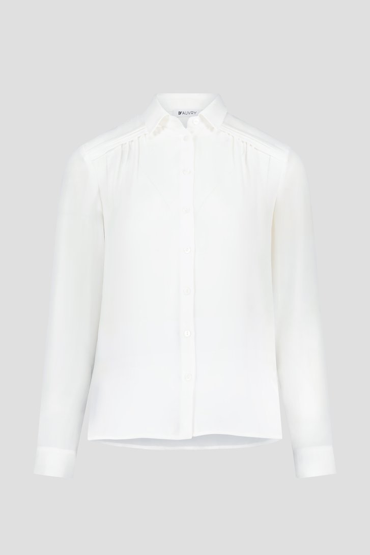 Witte blouse met lange mouwen van D'Auvry voor Dames