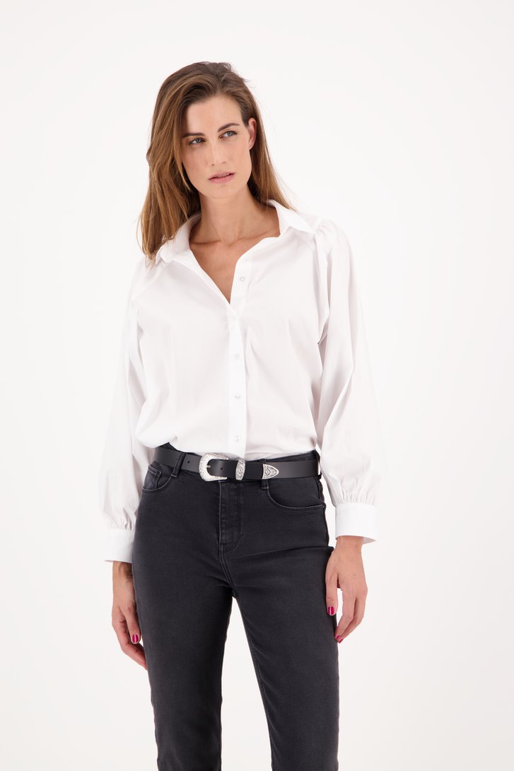 Associëren vlotter Conciërge Witte blouse met pofmouwen van Louise | 6758371 | e5