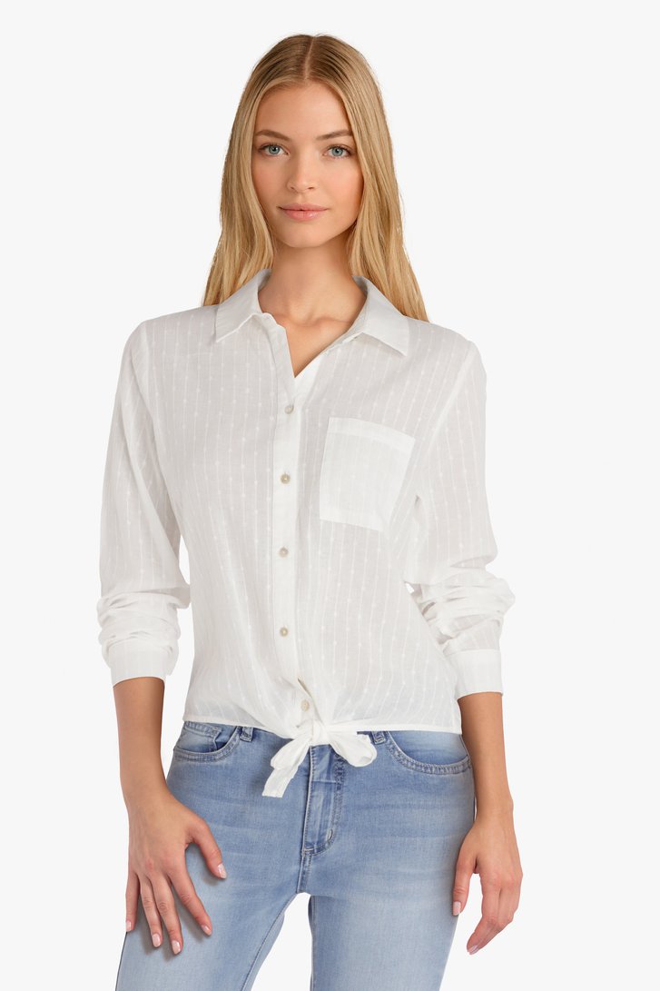 Witte blouse met strik