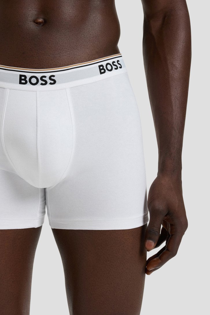 Achterkant van Witte boxershorts - Set van 3 door Hugo Boss voor Heren