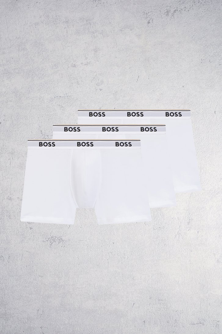 Voorkant van Witte boxershorts - Set van 3 door Hugo Boss voor Heren