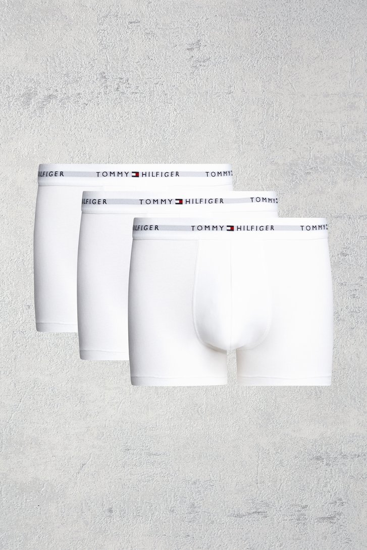 Voorkant van Witte boxershorts - Set van 3 door Tommy Hilfiger voor Heren