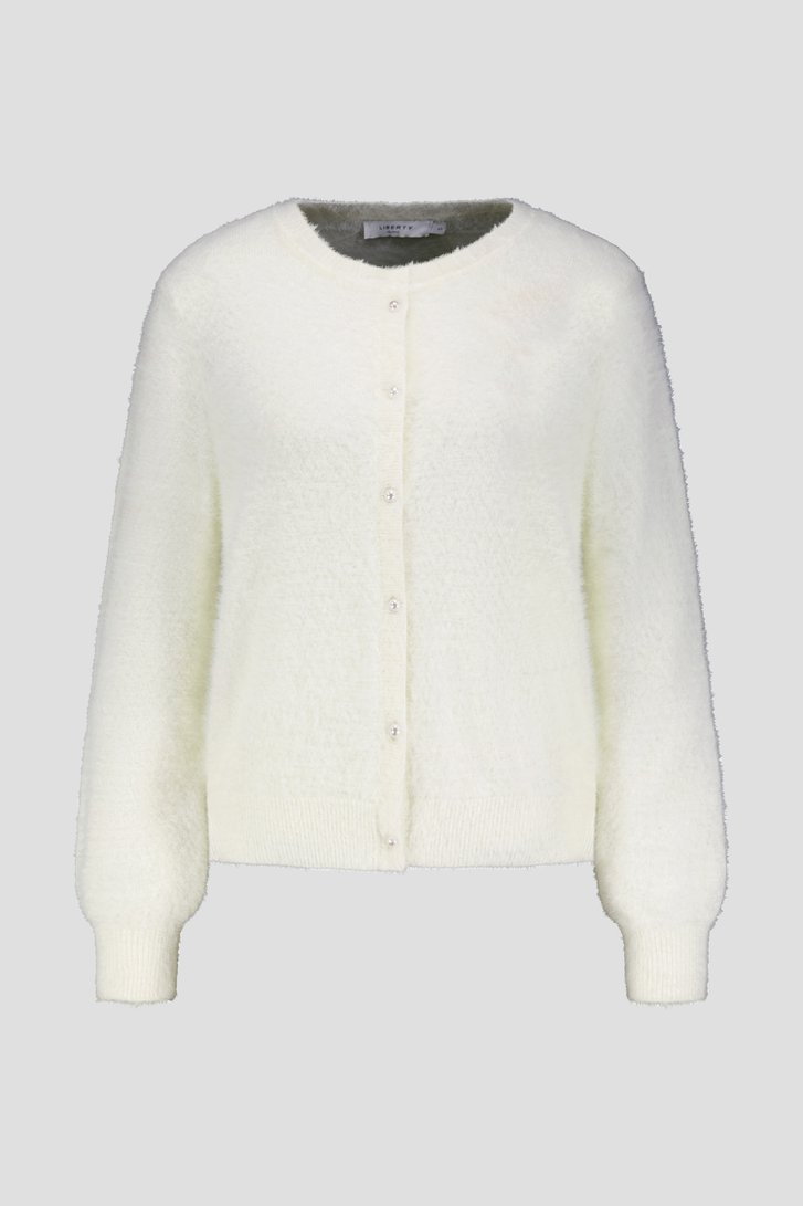 Productfoto 2 van Witte cardigan in faux-furstof door Liberty Island voor Dames