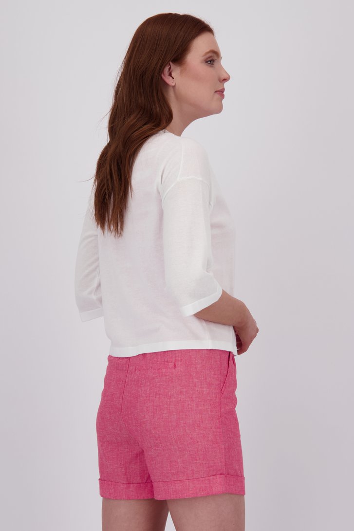 Witte cardigan met halflange mouwen van Libelle voor Dames