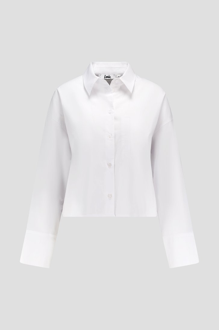 Productfoto 1 van Witte cropped hemdblouse  door Louise voor Dames
