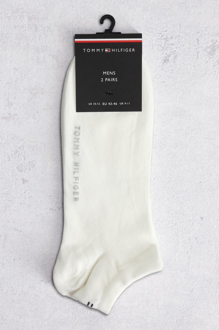 Productfoto 1 van Witte enkelsokken - 2 paar door Tommy Hilfiger voor Heren
