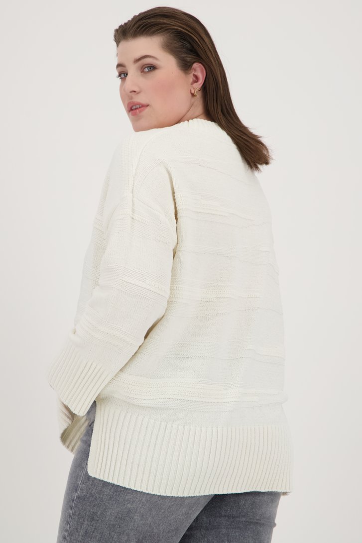 Witte gebreide trui van Only Carmakoma voor Dames