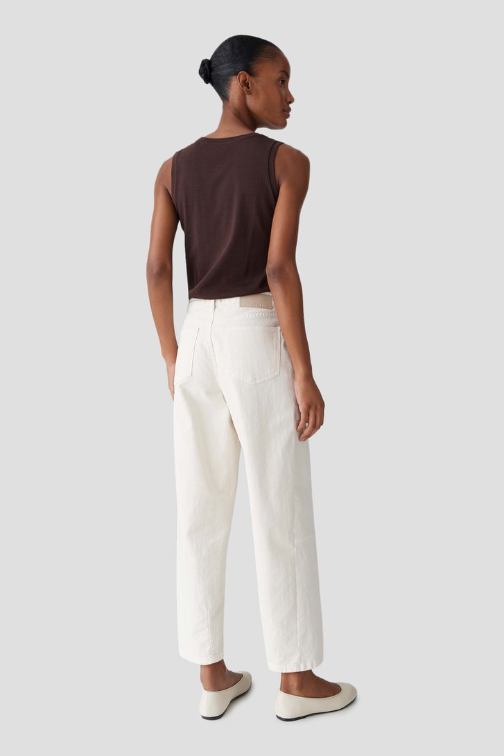 Achterkant van Witte jeans - Barrel fit  door Opus voor Dames