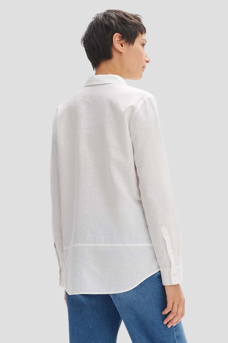 Witte linnen blouse van Opus voor Dames