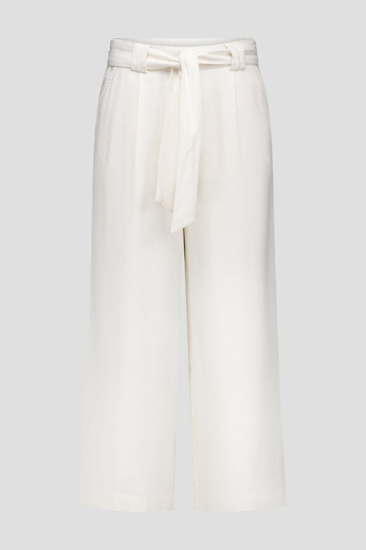 Witte linnen broek - 7/8 lengte van Libelle voor Dames