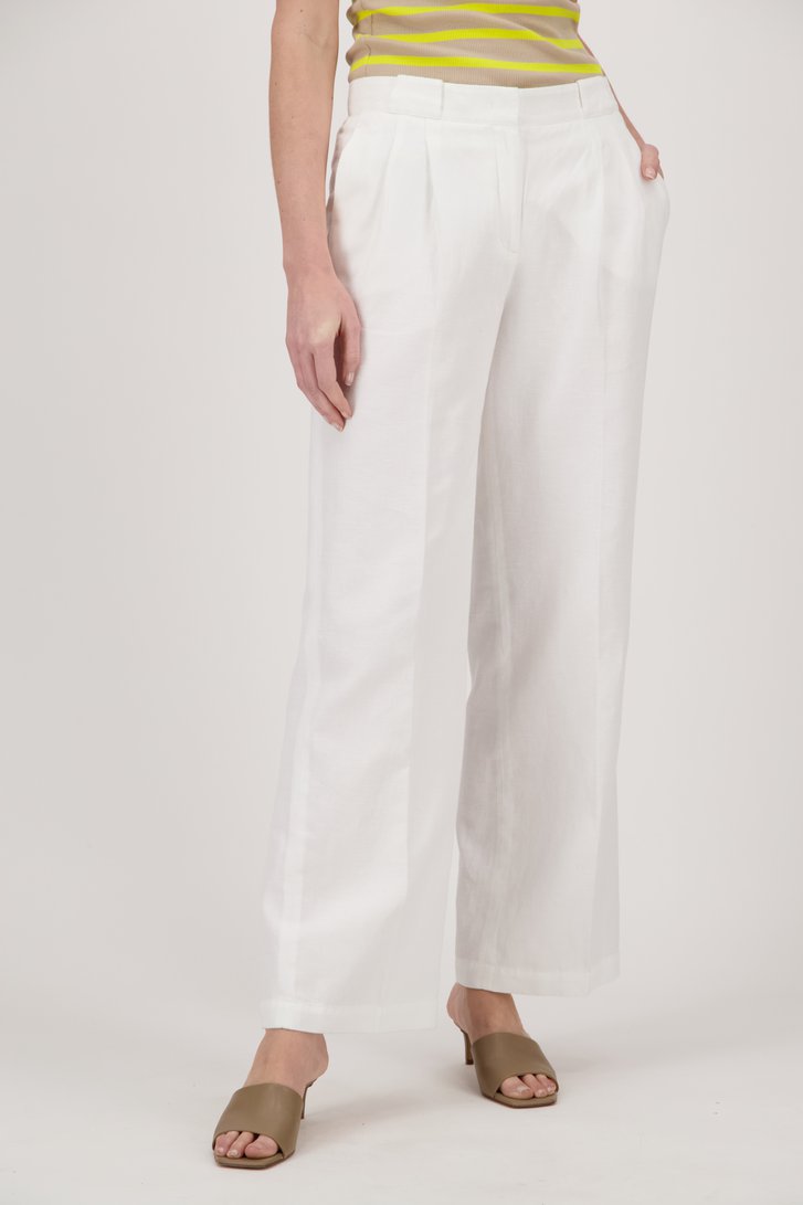 Witte linnen broek van Opus voor Dames