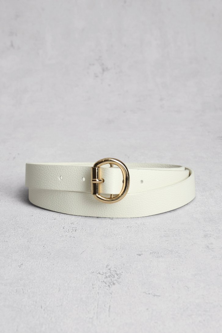 Witte riem met gouden gesp van D'Auvry voor Dames