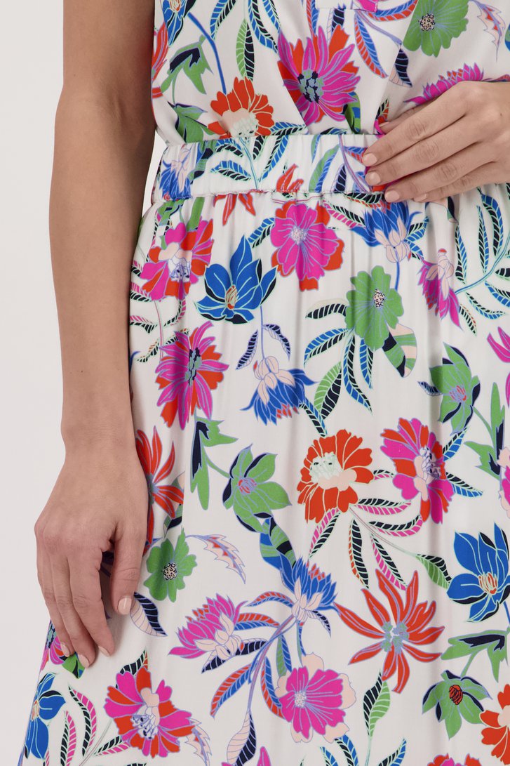 Witte rok met kleurrijke bloemenprint van Claude Arielle voor Dames