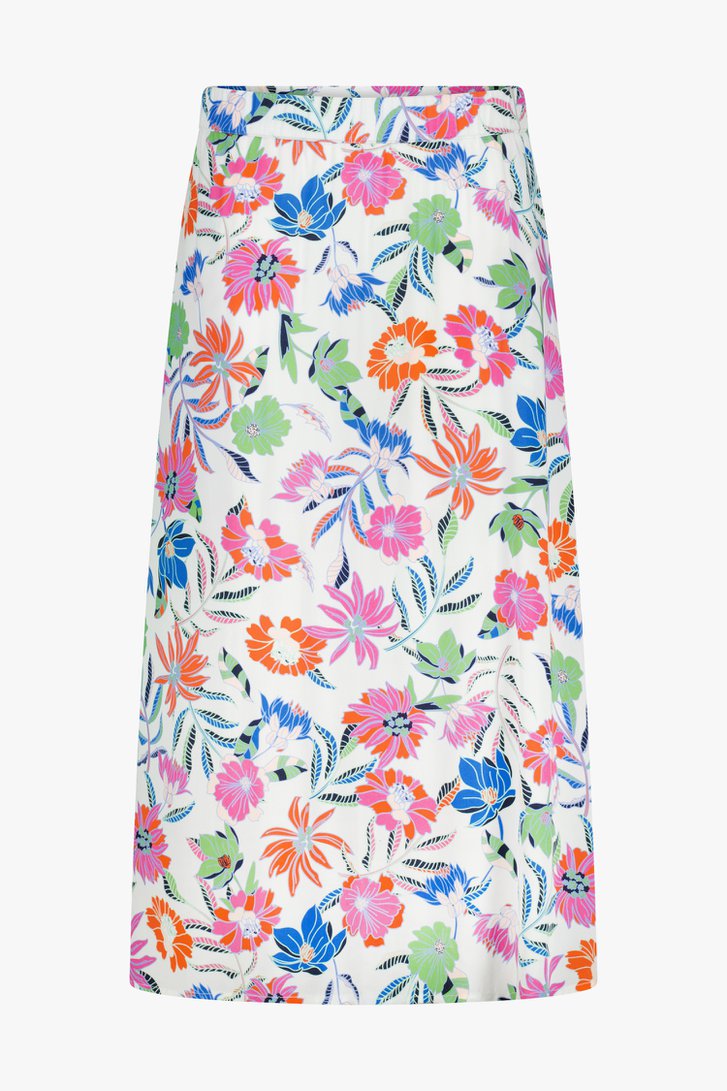 Witte rok met kleurrijke bloemenprint van Claude Arielle voor Dames