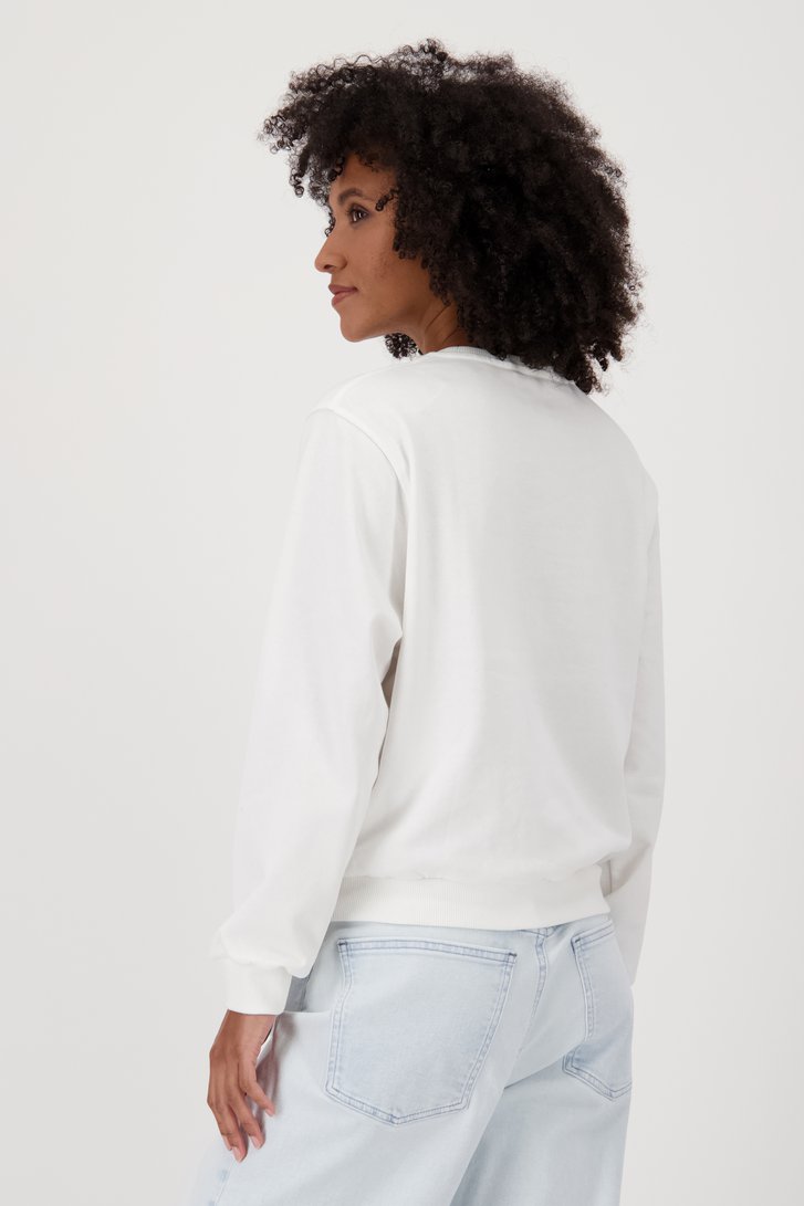 Witte sweater met borduursel van Louise voor Dames
