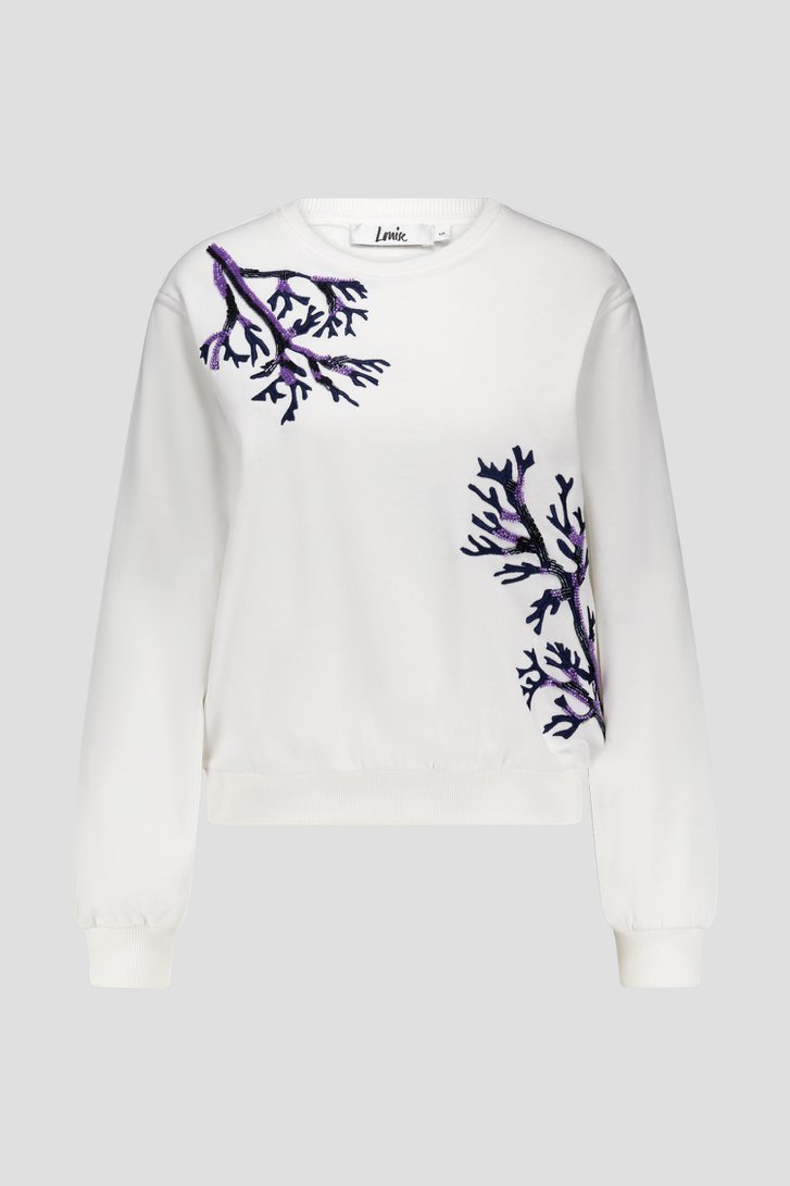 Witte sweater met borduursel van Louise voor Dames