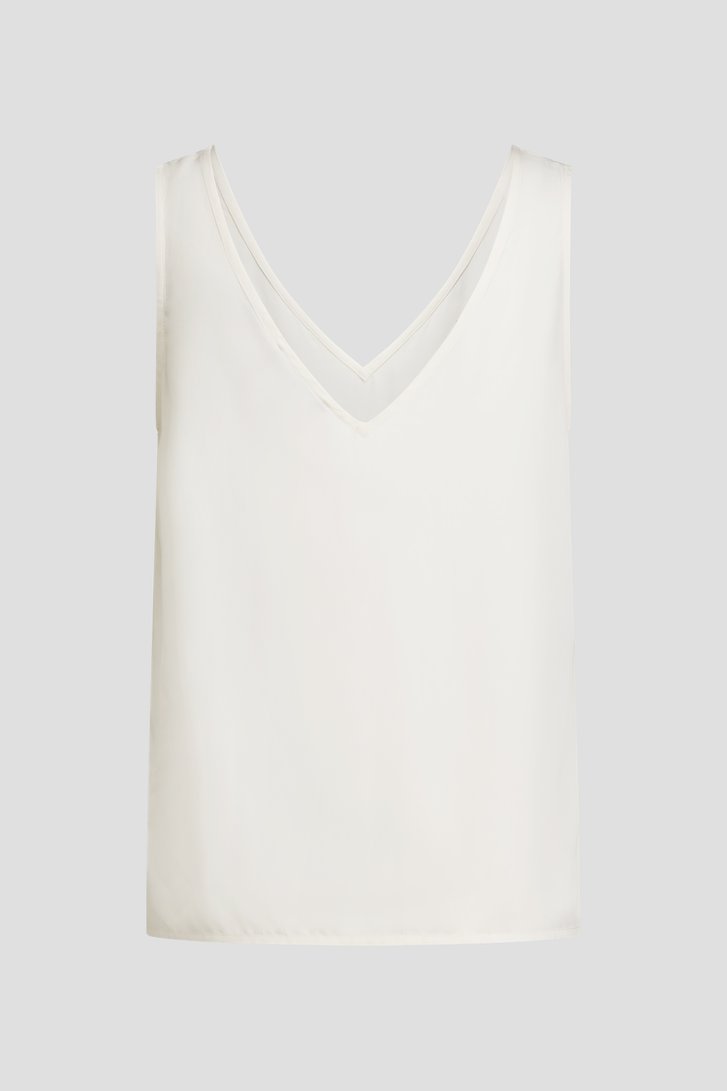 Productfoto 2 van Witte top met dubbele V-hals door AC by Annelien Coorevits voor Dames