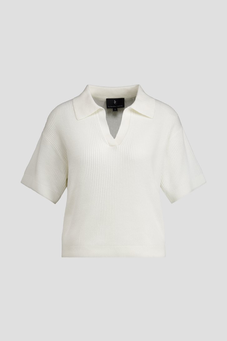 Productfoto 1 van Witte trui met polokraag door AC by Annelien Coorevits voor Dames