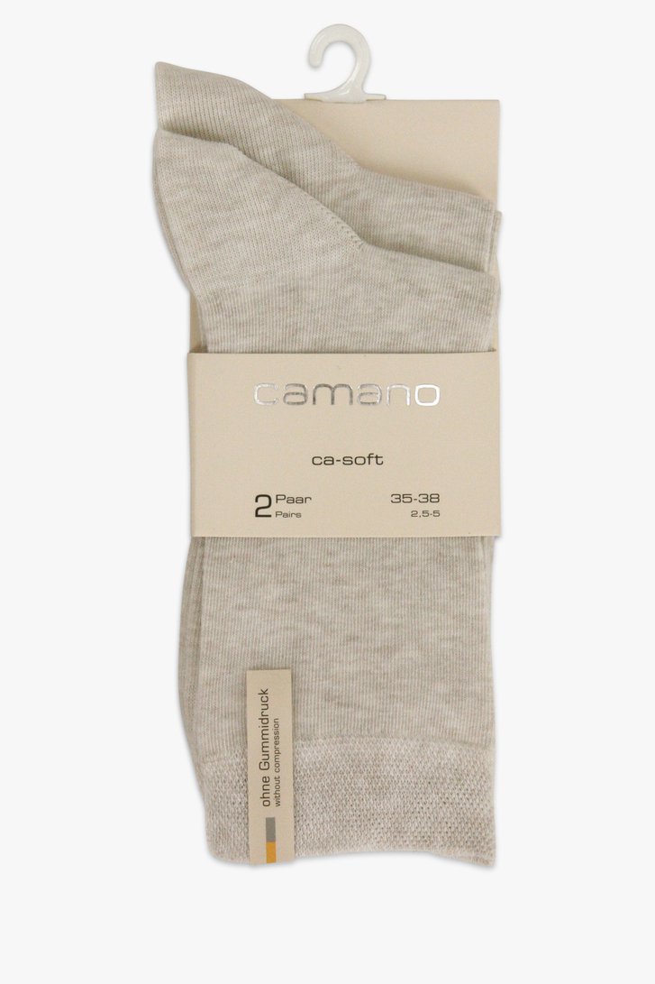 Zachte beige sokken - 2 paar van Camano voor Dames