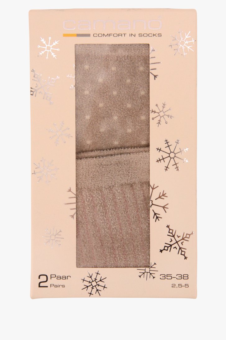 Zachte beige sokken - 2 paar van Camano voor Dames