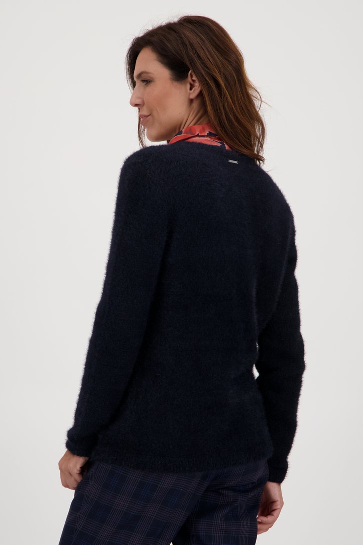 Zachte donkerblauwe cardigan met detailknopen van Claude Arielle voor Dames
