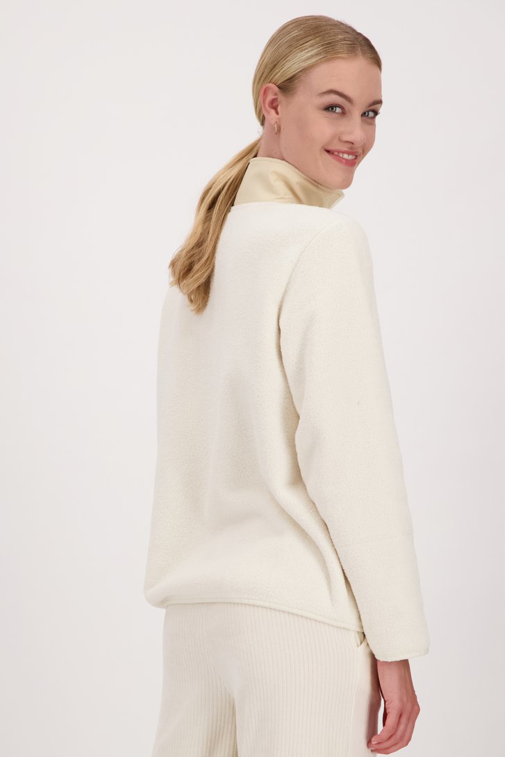 Zachte ecru fleece cardigan van Liberty Island voor Dames