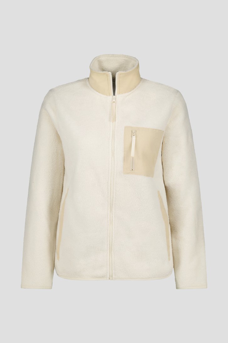 Zachte ecru fleece cardigan van Liberty Island voor Dames