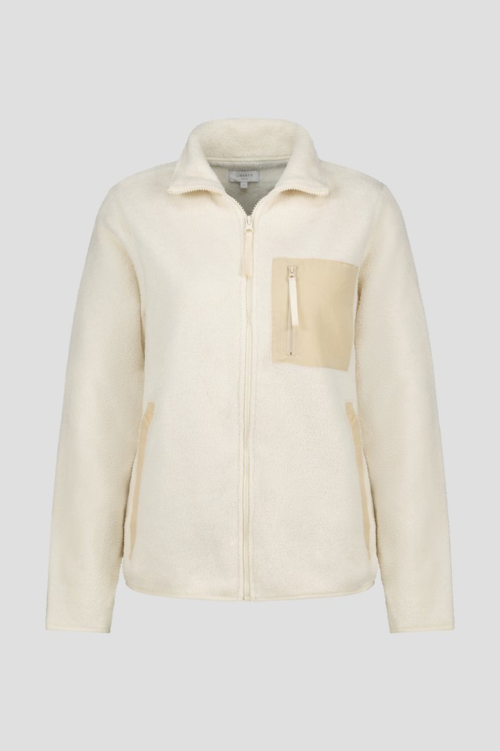Zachte ecru fleece cardigan van Liberty Island voor Dames