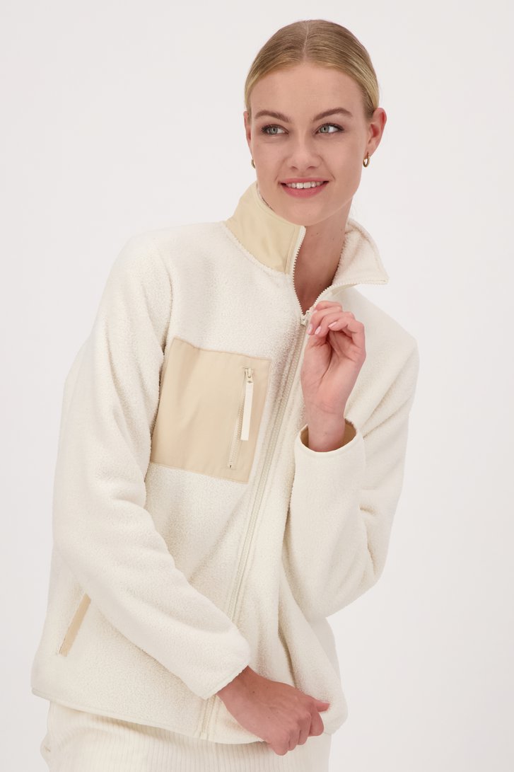 Zachte ecru fleece cardigan van Liberty Island voor Dames