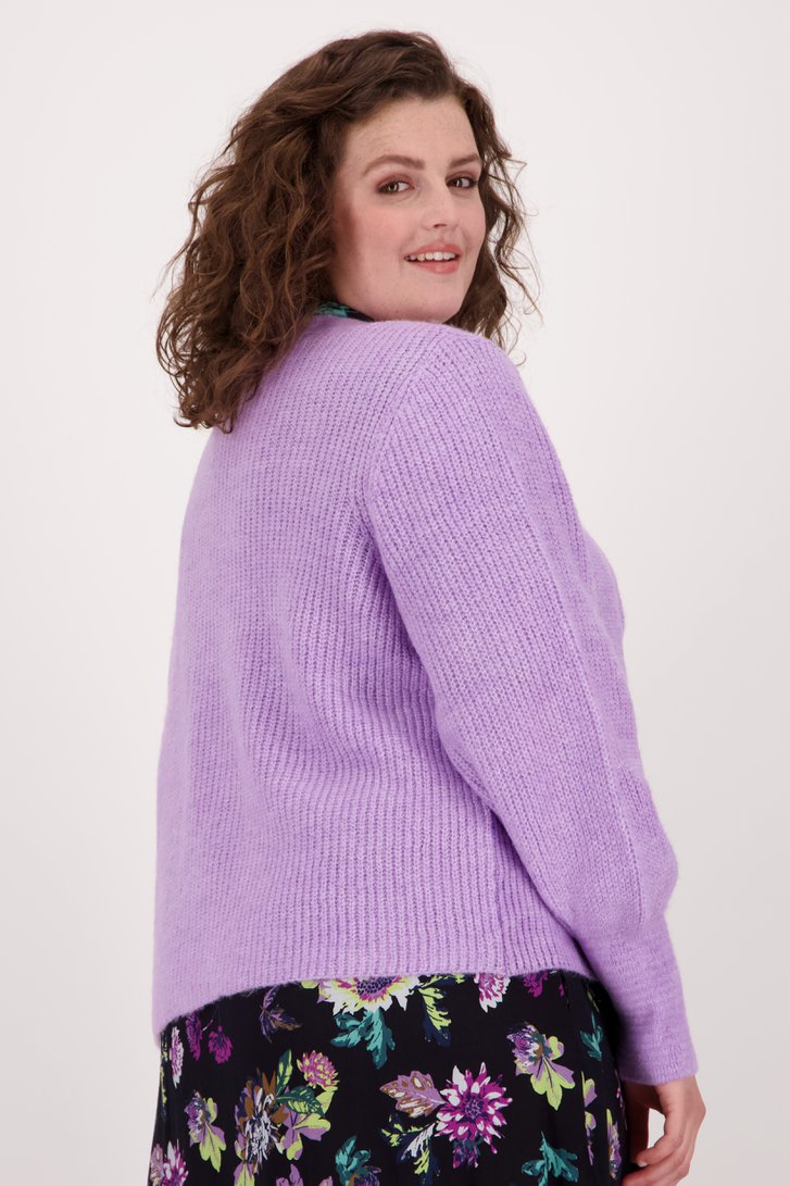 Zachte lila cardigan van Only Carmakoma voor Dames