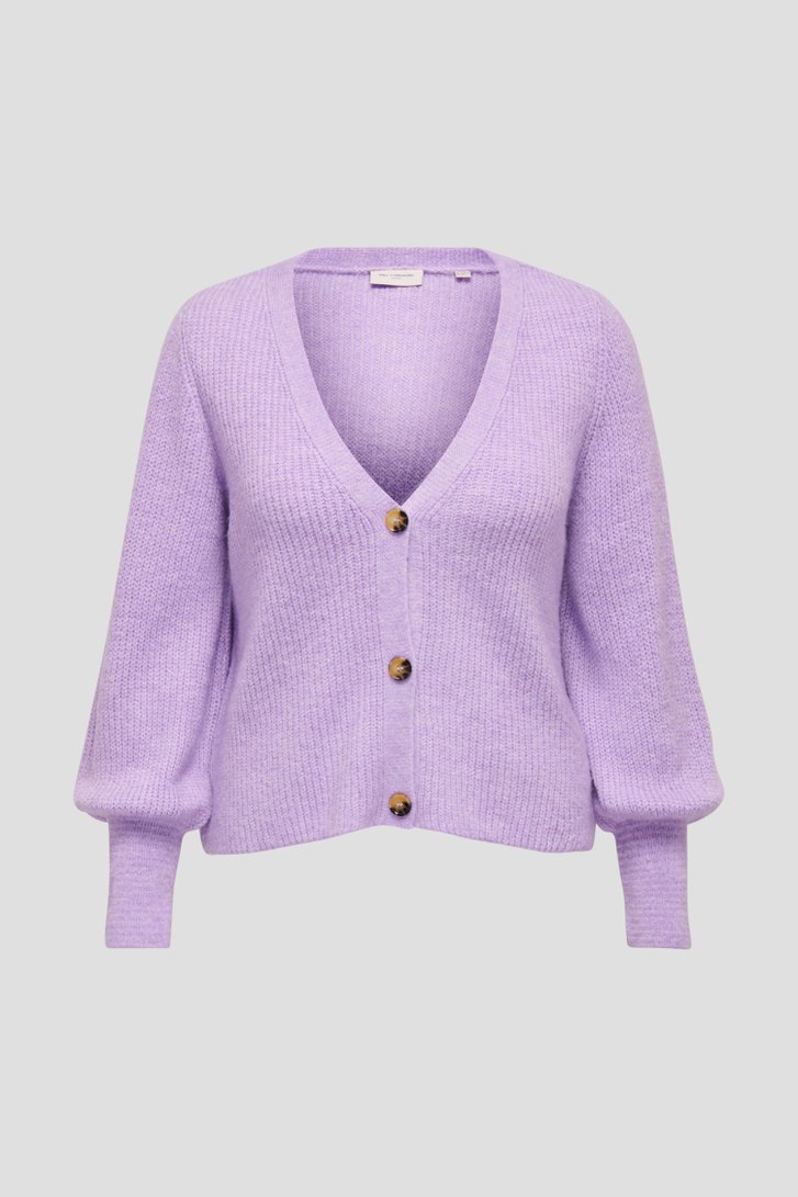Zachte lila cardigan van Only Carmakoma voor Dames
