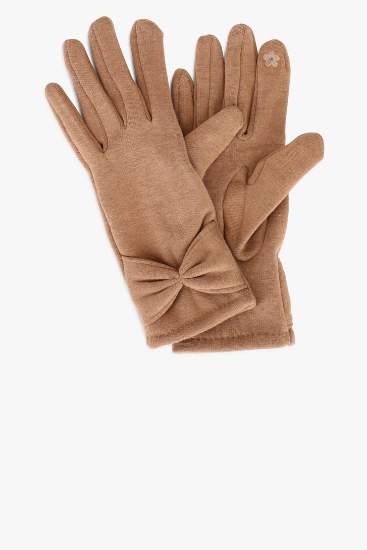 Zachte taupe handschoenen van Liberty Island voor Dames