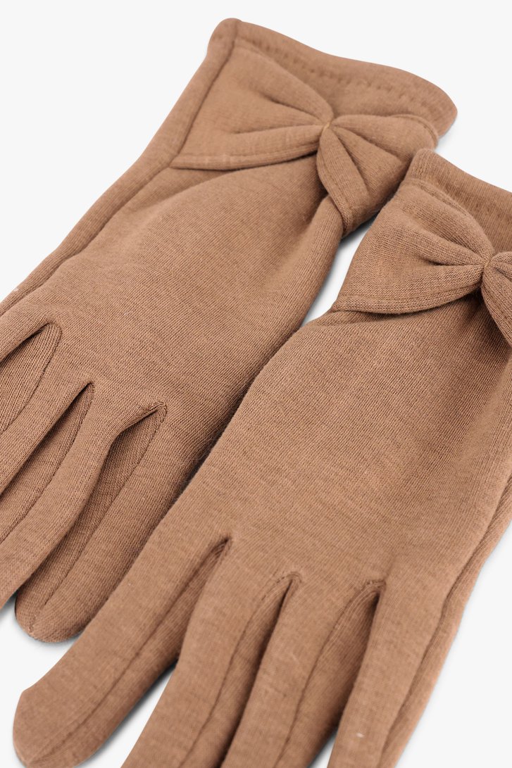 Zachte taupe handschoenen van Liberty Island voor Dames