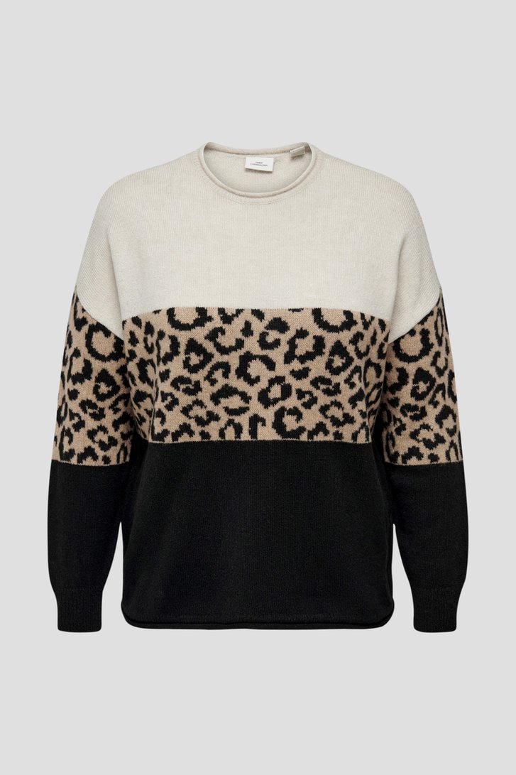 Zachte trui met animal print van Only Carmakoma voor Dames
