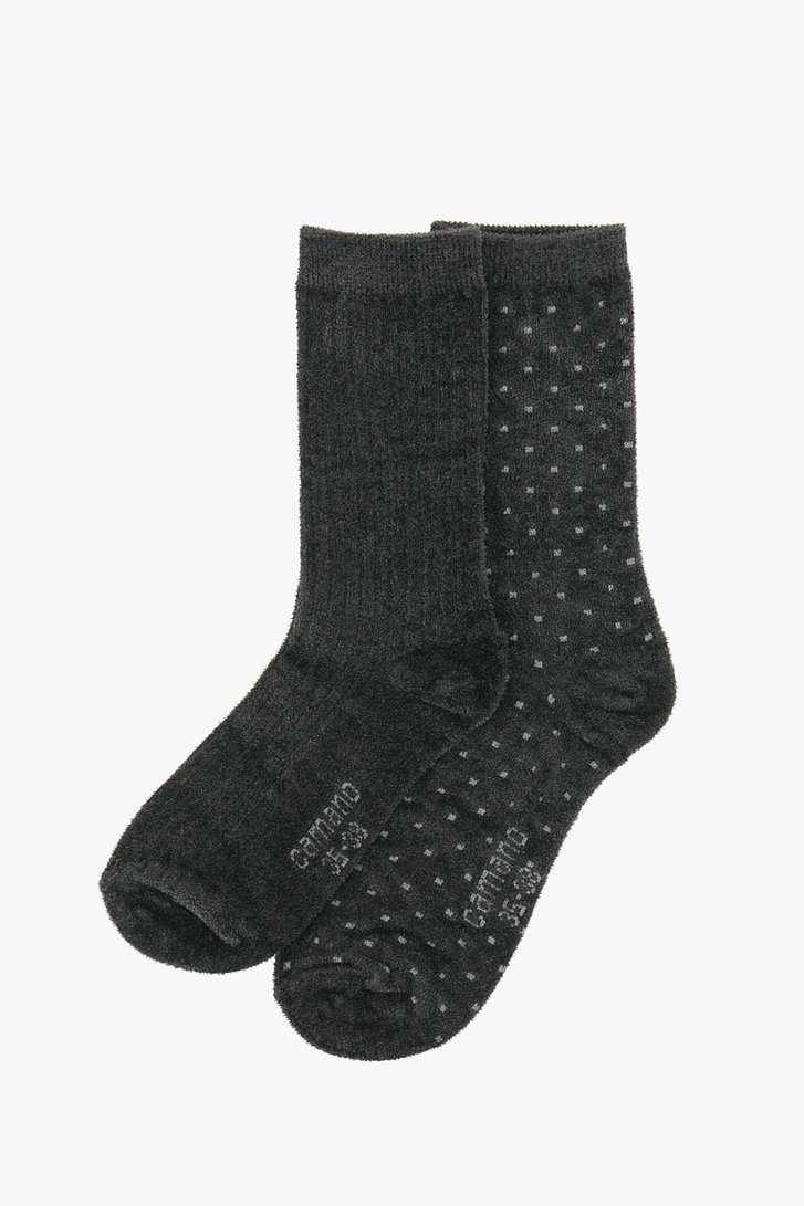 Zachte zwarte sokken - 2 paar van Camano voor Dames