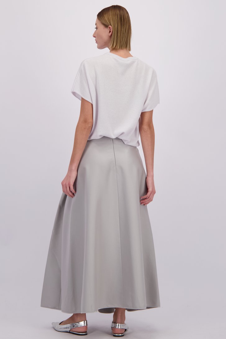 Achterkant van Zilvergrijze lange rok door D'Auvry Studio voor Dames