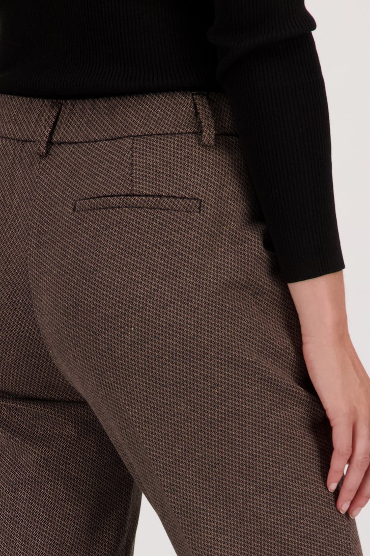 Zwart-bruine geklede broek van Opus voor Dames