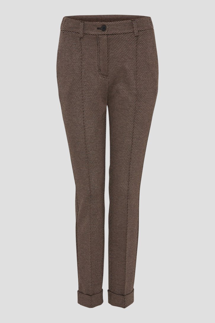 Zwart-bruine geklede broek van Opus voor Dames