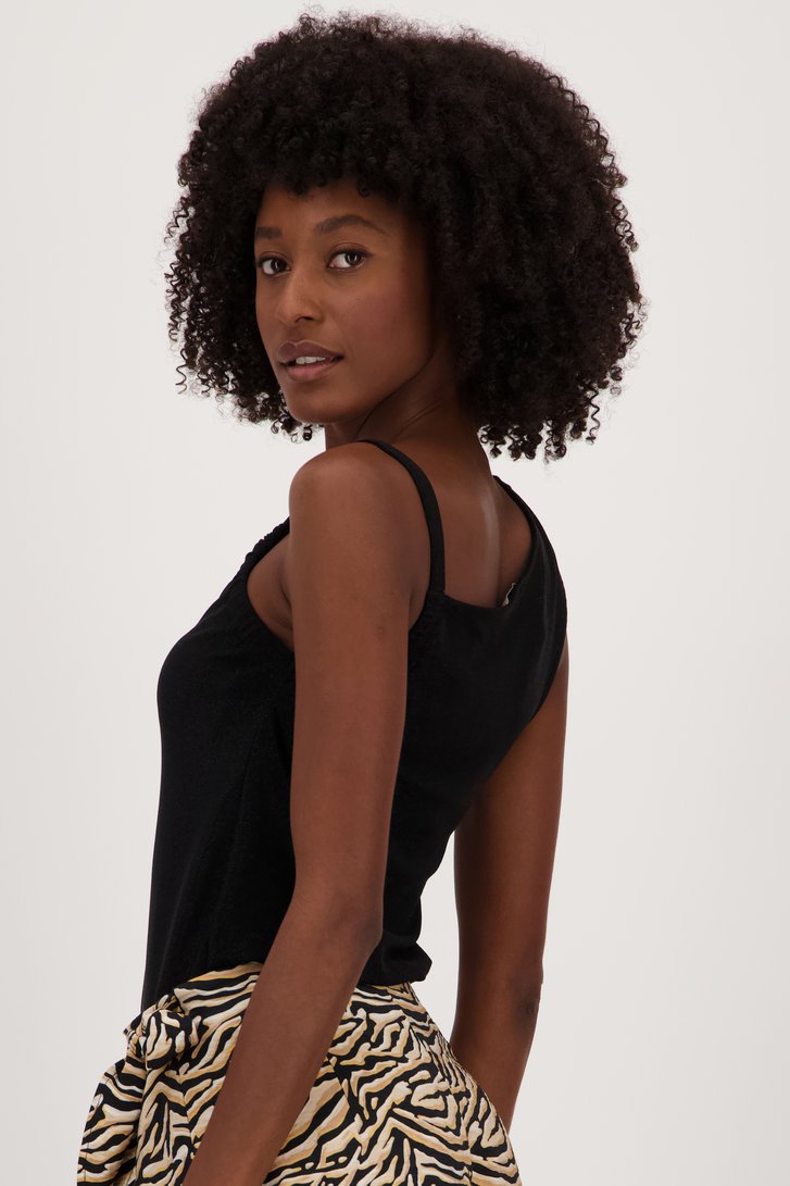 Zwart glitterend topje van Louise voor Dames