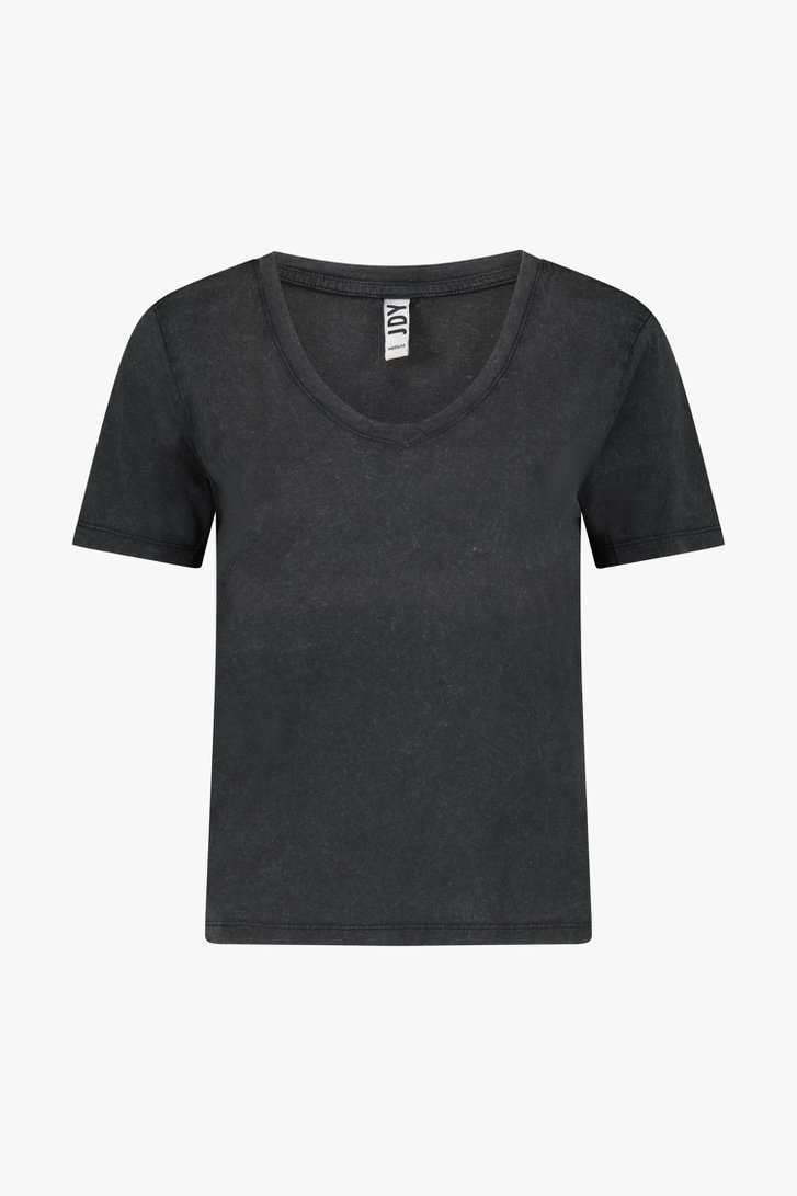 Zwart T-shirt met V-hals van JDY voor Dames