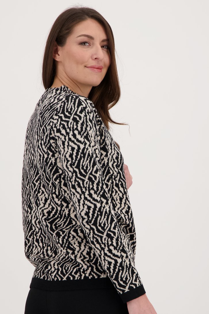 Zwart truitje met ecru print van Signature voor Dames