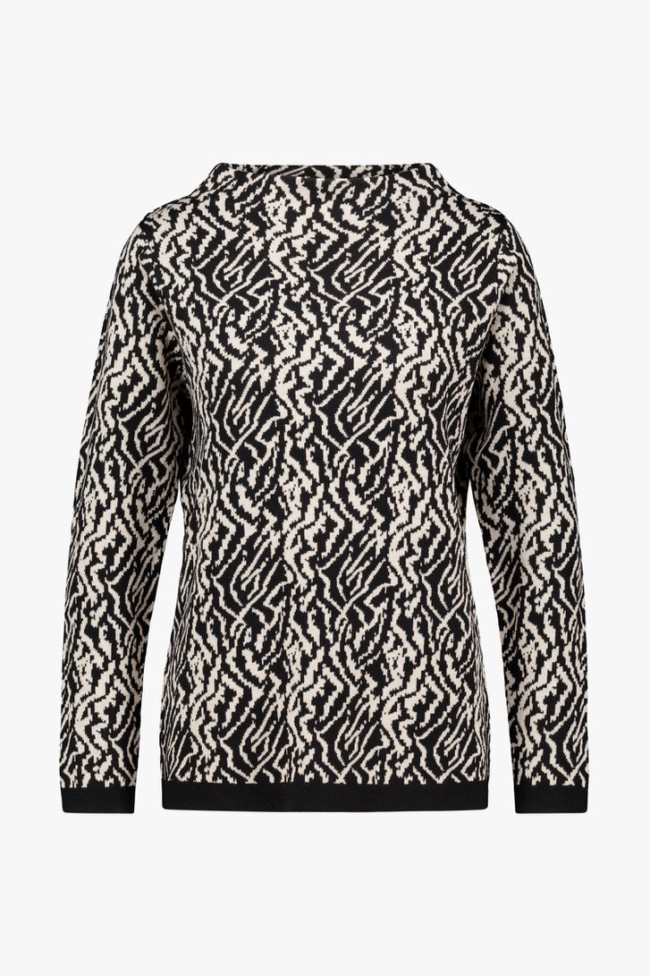 Zwart truitje met ecru print van Signature voor Dames