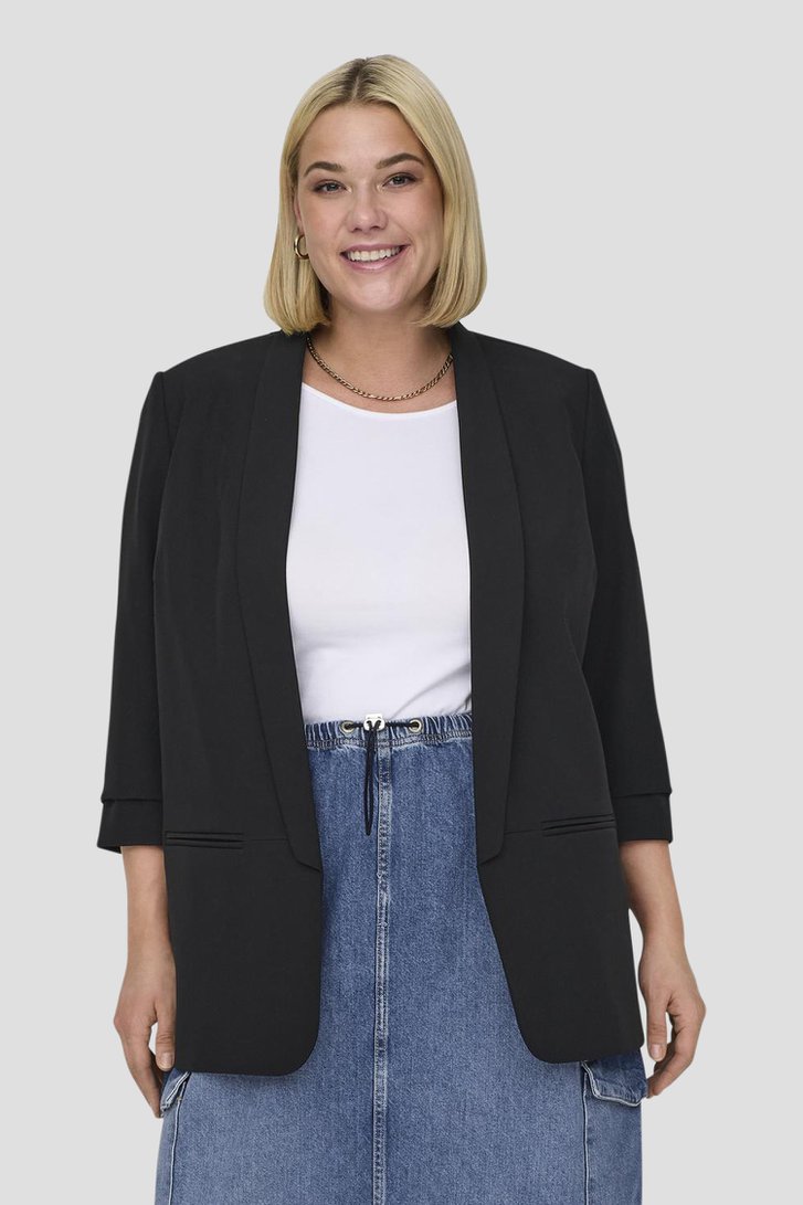 Zwarte blazer  van Only Carmakoma voor Dames