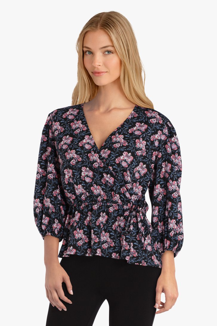 Zwarte blouse met bloemenprint van JDY voor Dames
