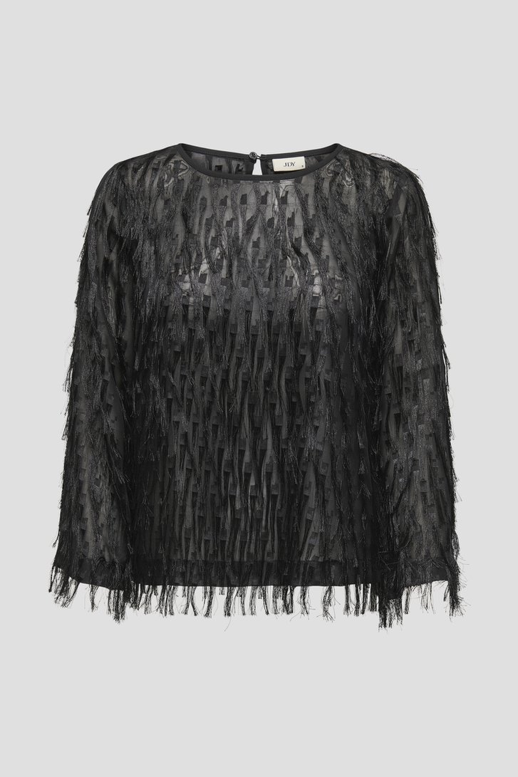 Productfoto 1 van Zwarte blouse met franjes door JDY voor Dames
