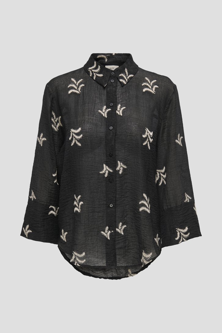 Zwarte blouse met geborduurd motief van JDY voor Dames