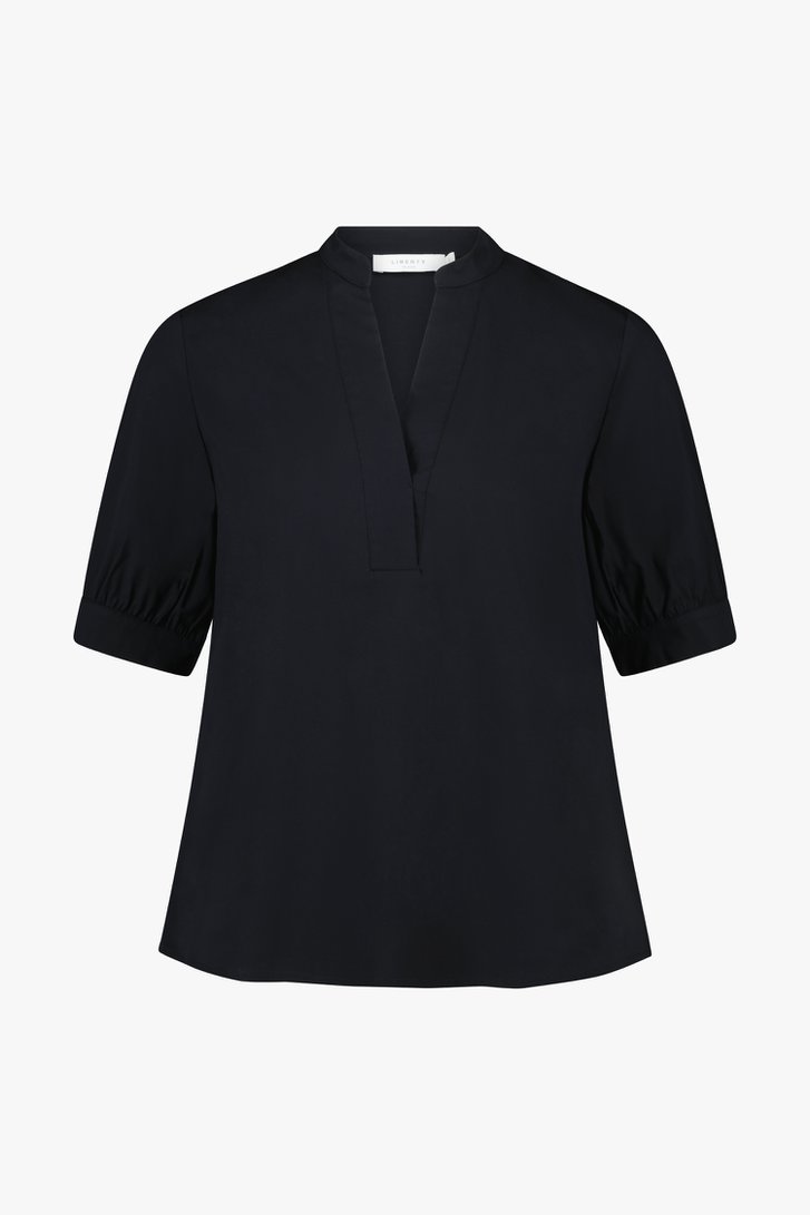 Zwarte blouse met korte mouwen van Liberty Island voor Dames