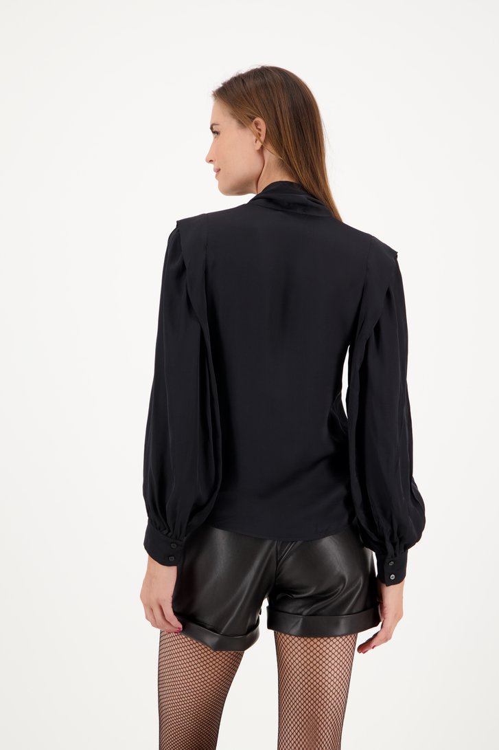 Zwarte blouse met lint van Louise voor Dames